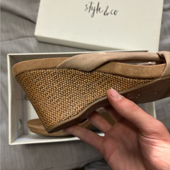 Style & Co Women’s Chickaaf Taupe MC Size 9.5M 2020 Brown Heels NEW - Picture 9 of 16